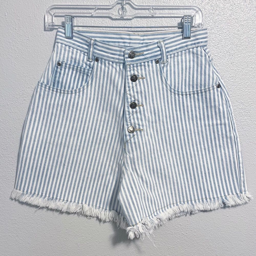 Manisha High Waist Distressed Jean Shorts
